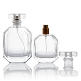 Octagan glass perfume bottle customized color