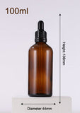 5ML, 10ML, 20ML, 25ML, 30ML, 50ML and 100ML Amber Glass Dropper Bottles with Tapered Glass Droppers
