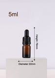 5ML, 10ML, 20ML, 25ML, 30ML, 50ML and 100ML Amber Glass Dropper Bottles with Tapered Glass Droppers