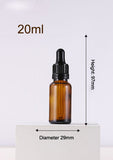 5ML, 10ML, 20ML, 25ML, 30ML, 50ML and 100ML Amber Glass Dropper Bottles with Tapered Glass Droppers