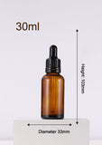 5ML, 10ML, 20ML, 25ML, 30ML, 50ML and 100ML Amber Glass Dropper Bottles with Tapered Glass Droppers
