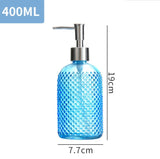 Colorful Painted Fancy Soap Dispenser, Glass Dots Bottle With Stainless Steel Soap Dispenser Pump