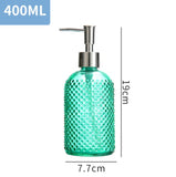 Colorful Painted Fancy Soap Dispenser, Glass Dots Bottle With Stainless Steel Soap Dispenser Pump