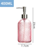Colorful Painted Fancy Soap Dispenser, Glass Dots Bottle With Stainless Steel Soap Dispenser Pump