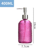 Colorful Painted Fancy Soap Dispenser, Glass Dots Bottle With Stainless Steel Soap Dispenser Pump
