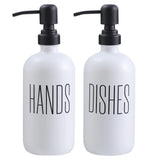 White Glass Boston Bottle Soap Dispenser With Replacable Stainless Steel Pump GB-500W