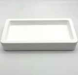 White Quick Dry Diatomite Absorbent Tray, Bathroom Sink Countertop Organizer Tray