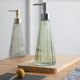 European Style Conical Shape Glass Soap Dispenser with Plastic/ Stainless Steel Pump