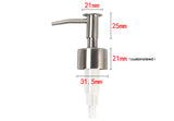 Silver Satin Brushed Stainless Steel Soap Dispenser Pump For Boston Glass Bottle CB-02B