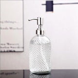 High Quality Fancy Glass Bottle Soap Dispenser with or without Pump