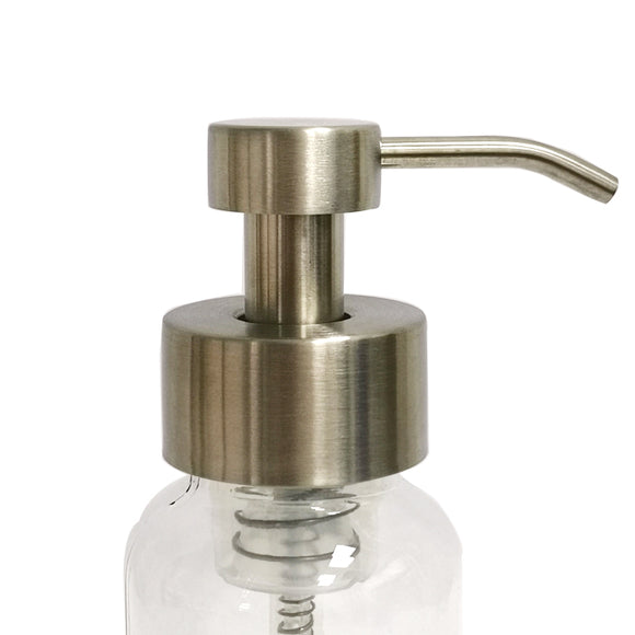 Satin Brushed Finish Stainless Steel Foaming Dispenser Pump Replacable Pump Top